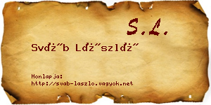 Sváb László névjegykártya
