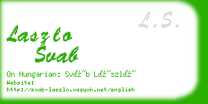 laszlo svab business card